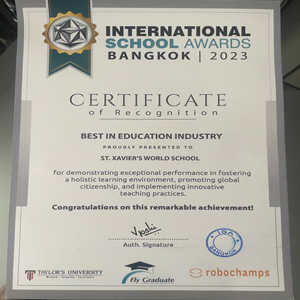 International School Awards Bangkok Certification